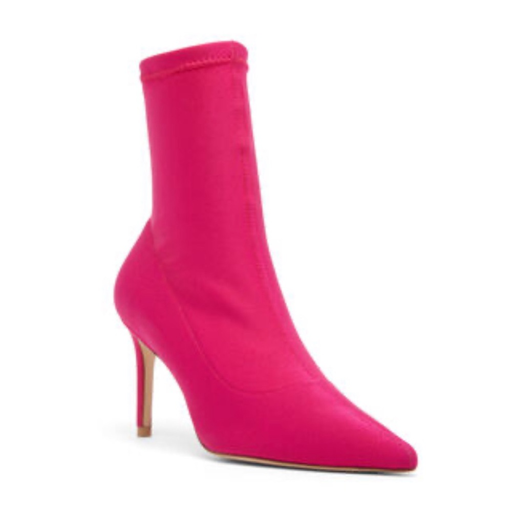 Stuart Weitzman Stuart stretch fuchsia pink sock boot’s 5